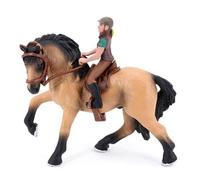KJoet Figuras de Caballos con Jinete, Juego de Potro, Caballo Realista, Coleccionables de Equitación, Regalo para Niños, Decoración Interior