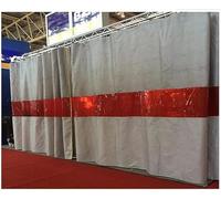 KjoiDWz Cortina de soldadura industrial Rygcrud, manta ignífuga de fibra de vidrio con panel de visualización rojo, for sala de máquinas y taller(2x2.5 m/6.6x8.3 ft)