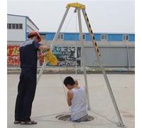 KjoiDWz Dispositivo de elevación con trípode for Rescate de Emergencia, Kit de trípode for Espacios confinados, for pozos, tuberías subterráneas y túneles.(1200lbs Winch)