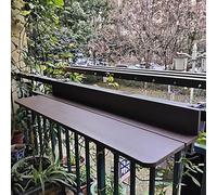 KjoiDWz Mesa al aire libre, mesa de balcón plegable colgante, mesa colgante con barandilla de balcón, mesa de patio plegable para patio (60 * 27 cm)