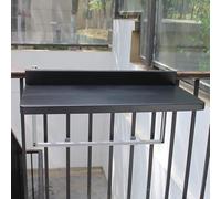 KjoiDWz Mesa de barandilla para balcón al aire libre, mesa colgante de balcón, mesa de comedor plegable para balcón, mesa auxiliar ajustable montada en la pared (80 x 40 cm)