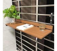 KjoiDWz Mesa plegable flotante, mesa plegable que ahorra espacio, mesa de ordenador plegable para comedor, estudio, balcón(Wood Color)