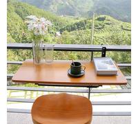 KjoiDWz Mesa plegable montada en la pared, barandilla de balcón, mesa auxiliar montada en la pared, protector de alféizar de la ventana, mesa de libro (80 x 35 cm)