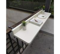 KjoiDWz Mesa plegable para el hogar, mesa de ocio multifuncional, mesa auxiliar de balcón para barandilla, mesa plegable para colgar (Bianco, 120 * 28 cm, 47.2 * 11in)