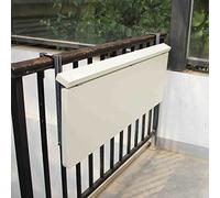 KjoiDWz Mesas colgantes para balcones, muebles de balcón para apartamentos, mesas de balcón ajustables para terraza, jardín y exterior(Bianco, 120 * 28 cm/47.2 * 11in)