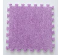 KjoiDWz Tapete Cuadrado de Espuma de Felpa, tapete Cuadrado Entrelazado Lavable for Bricolaje, Alfombra de Rompecabezas de Felpa Suave, tapete de Espuma Antideslizante, 16 Piezas(Purple,20pcs)