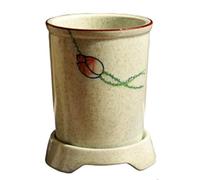 KJOLWHCQ Caddy de utensilios estable de cerámica, vasija for encimera de cocina, organizador de encimera, for cucharas, espátulas, tarro de almacenamiento de cerámica escurrible(E)