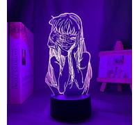 KJsdaADSA Lámpara Anime 3D Colección Junji Ito Tomie para decoración de dormitorio Luz nocturna Cumpleaños Manga Junji Ito Colección Luz nocturna Led 7 colores