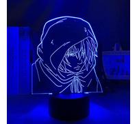 KJsdaADSA Lámpara de ilusión 3D Manga Vinland y Saga Led Niños Luz de noche Regalo de cumpleaños Mesa de dormitorio Anime Light Vinland Saga Thorfinn 7 colores