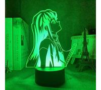 KJsdaADSA Luz de noche 3D Anime japonés Ilusión Lámparas de decoración LED Kimetsu no Yaiba Muichiro Tokito Luz de noche LED para decoración de dormitorio Regalo 16 colores