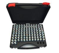 KJUEQ Calibre de Pasador de Acero de 0,30-10,00mm, Herramienta de medición de Pasador de 50mm, Paso de 0,1mm, 98 unids/Lote