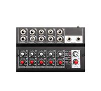 KJUEQ Consola mezcladora de 10 Canales Mezclador de Audio Digital estéreo for Grabar transmisiones en Vivo en Red DJ(10 Routes)