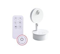 KJUEQ Lámpara LED de Pared for decoración Interiores, Foto iluminación Mural Regulable remota for Sala Estar con Recarga USB, escaleras, luz(White_with Remote)