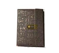 KJUUQBZL 200 Páginas A5A6 Código Con Diario Candado Libro Bloc De Notas Agenda Planificador Cuaderno Retro Libro De Cuentas De Mano Simple Diario(A5 foldable,100sheets)
