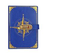 KJUUQBZL Bloc De Notas Con Contraseña Retro A5, Libro Diario Con Candado, Cuaderno For Estudiantes, Cuaderno Vintage, Suministros For Cuadernos Con Bloqueo De Subcontraseña(B-Blue)