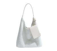 KJUUQBZL Bolso de hombro informal felpa cordero gran capacidad for mujer, for otoño e invierno(WHITE)