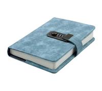 KJUUQBZL Cuaderno con cubierta de cuero PU, diario con cerradura codificada, bloqueo de contraseña, cuaderno Retro grueso A5 for niñas(Green3)