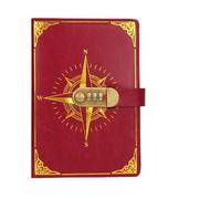 KJUUQBZL Cuaderno Retro con contraseña y bloqueo, diario A5, manual creativo grueso, notas for estudiantes, papelería, cuaderno, libro de mano, Bloc de notas(Wine)