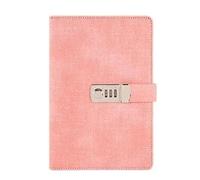 KJUUQBZL Libro De Contraseña Retro A5 Con Diario Con Candado, Cuaderno For Estudiantes, Cuaderno Con Bloqueo De Subcontraseña(Pink)