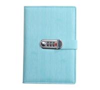 KJUUQBZL Libro De Contraseña Retro A5 Con Diario Con Candado, Cuaderno For Estudiantes, Cuaderno Con Bloqueo De Subcontraseña(Blue)