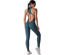 KJUUQBZL Mono de yoga ajustado una pieza con tacto nude for mujer 25(Blue,XL)