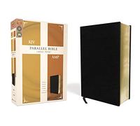 KJV, Amplified, Parallel Bible, Large Print, Bonded Leather, Black, Red Letter: Two Bible Versions Together for Study and Comparison