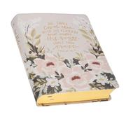 KJV Holy Bible, Note-taking Bible, Vegan Leather - King James Version, Cream Floral Printed