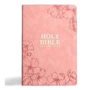 KJV Holy Bible, Giant Print with Cross-References, Pink LeatherTouch with Floral Cover Design, Thumb Index, Ribbon Marker, Red Letter, Full-Color Maps, Easy-to-Read MCM Type, King James Version