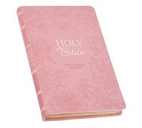 KJV Holy Bible, Gift Edition King James Version, Faux Leather Flexible Cover, Light Pink Floral