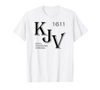KJV King James Bible 1611 Christian Camiseta gráfica económica, Hombre, Blanco, L