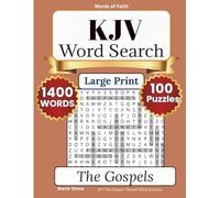 KJV Word Search Puzzle Book: The Gospels: A Large Print Word Search Devotional Celebrating the Life of Jesus Christ Through the Words of Matthew, ... Bible (Words of Faith Bible Word Search)