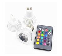 KJXP, 1-Pack, LED RGB Spotlight 3W AC85-265V Remote Control Color Light | E27/E14/GU10/GU5.3/MR16 Bulb Home Decoration Changing Lamps(E14 AC85-265V)