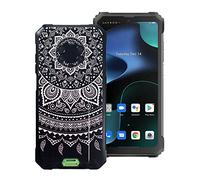 KJYF - Carcasa para Blackview BV8800 (6,58"), color negro con tapa antigolpes de silicona ultra fina, mate, antiarañazos, flexible, TPU funda para Blackview BV8800 - Mandala en polvo