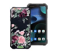 KJYF - Carcasa para Blackview BV8800 (6,58"), color negro con tapa antigolpes de silicona ultra fina mate antiarañazos flexible TPU funda funda para Blackview BV8800 - rosa rojo