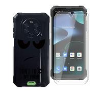 KJYF - Carcasa para Blackview BV8800 (6,58"), con [2 x Protector de pantalla de vidrio templado], negro a prueba de golpes Cover Flexible Silicona TPU Funda Funda Funda para Blackview BV8800 - DU05