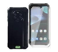 KJYF Carcasa para Blackview BV8800 (6.58"), con [4 x Protector de pantalla de vidrio templado], Negro a prueba de golpes Cubierta de silicona suave TPU Funda para Blackview BV8800 - Negro