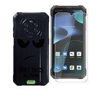 KJYF Funda para Blackview BV8800 (6.58") funda, 1 unidad de película de vidrio templado de silicona suave líquida anti arañazos TPU negro Case para Blackview BV8800 - No tocarme