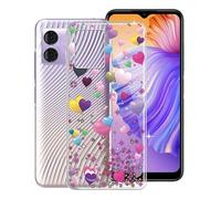 KJYF Funda para Doogee N50 (6.52"), Ultra Delgada Suave Silicona TPU Carcasa [Anti-Amarillo] [Anti-Arañazos] Transparente Moda Protección Case para Doogee N50 - Globo Rosa