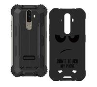 KJYF Funda para Doogee S58 Pro (5.71"), Premium Anti Deslizamiento Caso Case Cover Negro Silicona Suave TPU Carcasa Gel Fina de Fundas - No me toques