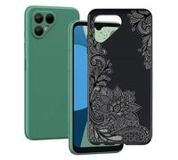 KJYF Funda para Fairphone 4 (6.3 Pulgadas), Negro Matte Suave TPU Case Caso, Anti-Arañazos Moda Silicona Protección Carcasa Funda para Fairphone 4 - Mandala