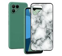 KJYF Funda para Fairphone 4 (6.3 Pulgadas), Negro Matte Suave TPU Case Caso, Anti-Arañazos Moda Silicona Protección Carcasa Funda para Fairphone 4 - Canica