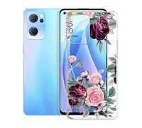 KJYF Funda para OPPO Reno7 CPH2371 (6.43"), Premium Gel Protector Bumper Caso Case, Transparente Silicona Suave TPU Carcasa, Anti-Arañazos Funda para OPPO Reno7 CPH2371 - Rosa roja