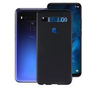 KJYF Funda para TCL 10 5G (6.53"), Fundas Negro Premium Anti Deslizamiento Cover Caso Suave Silicona TPU Carcasa para TCL 10 5G - Negro