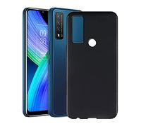 KJYF Funda para TCL 20 R 5G (6.52"), Fundas Negro Premium Anti Deslizamiento Cover Caso Suave Silicona TPU Carcasa para TCL 20 R 5G - Negro