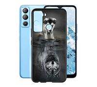 KJYF Funda para Tecno Pop 5 LTE (6.52"), Fundas Negro Premium Anti Deslizamiento Cover Caso Suave Silicona TPU Carcasa para Tecno Pop 5 LTE - WMA27