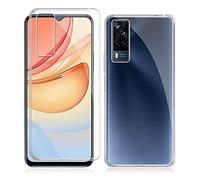 KJYF Funda para Vivo Y53s 4G (6.58"), Premium Gel Protector Bumper Caso Case, Transparente Silicona Suave TPU Carcasa, Anti-Arañazos Fina Fundas para Vivo Y53s 4G - [2 Piezas]
