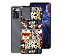 KJYF Funda para ZTE Blade A72 5G (6,52"), Carcasa Blando Delgado TPU Case de Silicona Anti-Arañazos [A Prueba de Golpes] [Protección contra caídas] para ZTE Blade A72 5G - Graffiti