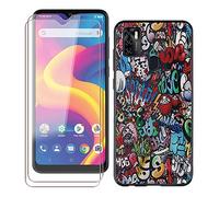 KJYF Funda para ZTE Blade A7s 2020 (6.5 Pulgadas), con [2 x Protector de Pantalla de Cristal Templado], Negra Antigolpes Delgada Anti-Arañazos Silicona Suave TPU Funda Cover para ZTE Blade A7s 2020 -