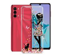 KJYF Funda para ZTE Blade V40 Vita (6.75"), Premium Gel Protector Bumper Caso Case, Transparente Silicona Suave TPU Carcasa, Anti-Arañazos Funda para ZTE Blade V40 Vita - Niña