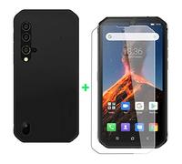 KJYF Fundas para Blackview BV9900 Pro (5.84") + Protectores de Pantalla in Cristal Templado HD, Flexible Case Caso Cover Negro TPU Silicona para Blackview BV9900 Pro - Negro